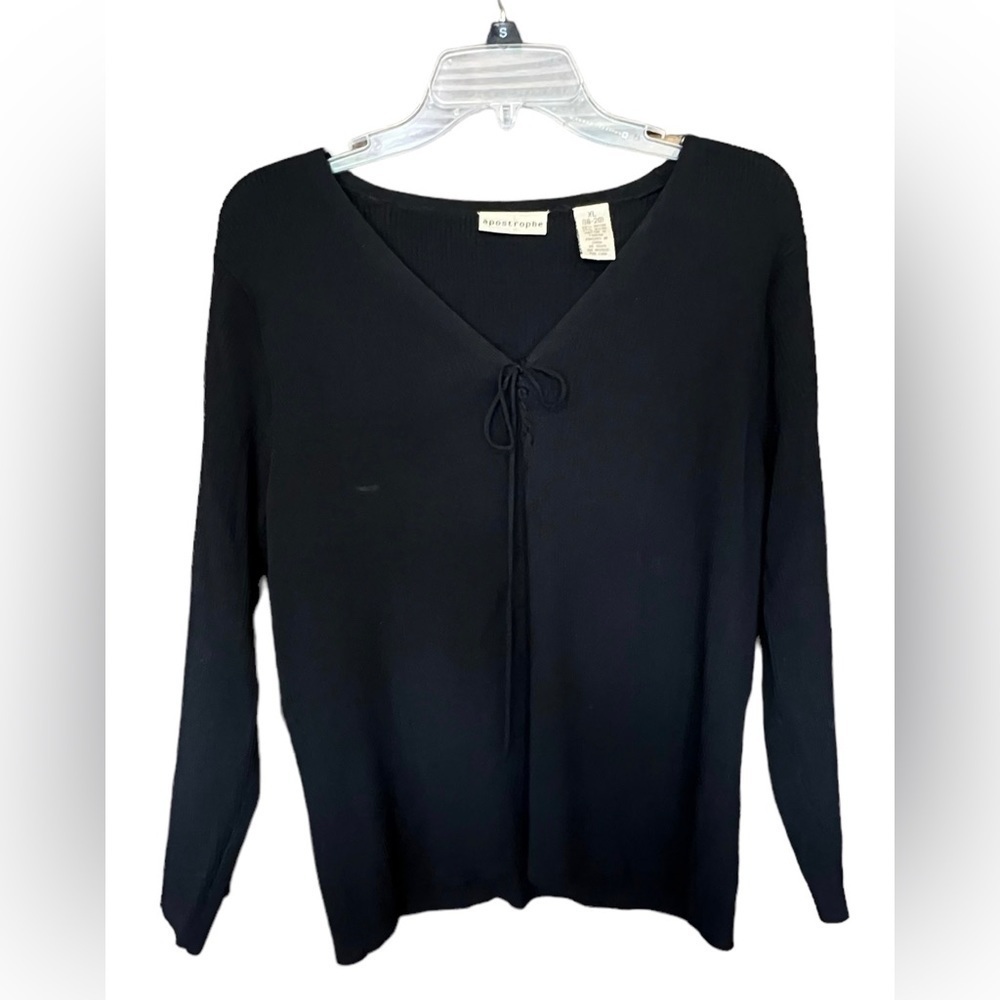 Apostrophe Women Extra Large Black Blend Beaded Dainty
Size XL(18-20)